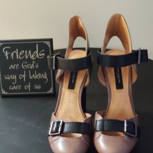 Brown and Black Platform heels Ann Taylor Size 6
